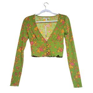 Urban Outfitters Ruby Button-Up Cropped Top Size SMALL New NWT